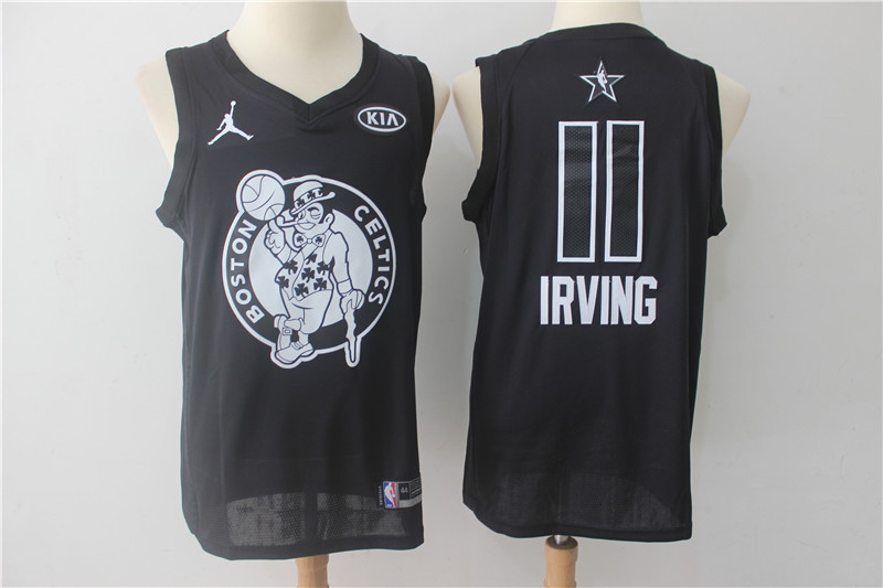 Men Boston Celtics #11 Irving Black 2108 All Stars NBA Jerseys->->NBA Jersey